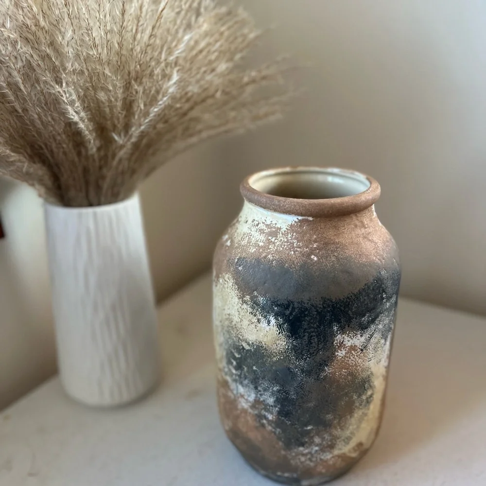Rustic Multicolor Ceramic Vase